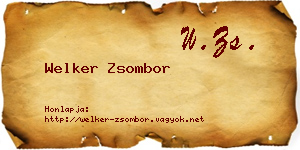 Welker Zsombor névjegykártya